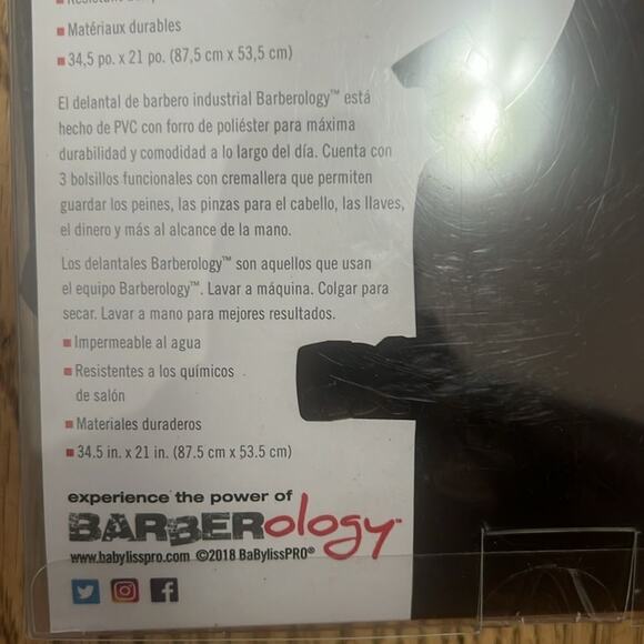 NIB BABYBLISS PRO BARBEROLOGY‎ INDUSTRIAL APRON - Picture 6 of 8